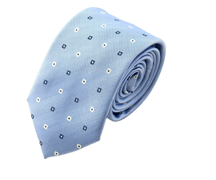 Simple Design Polyester Ties Custom Dots Pattern Men Business Neckties