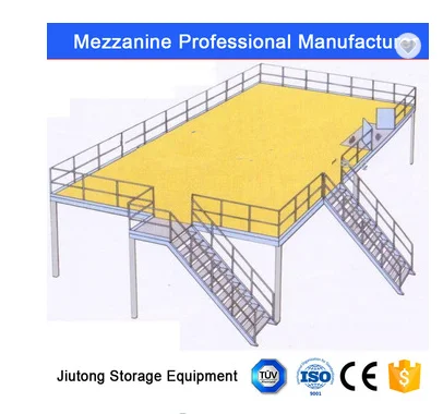 New Industrial Storage Rack System Metal Deck Floor Warehouse Mezzanine