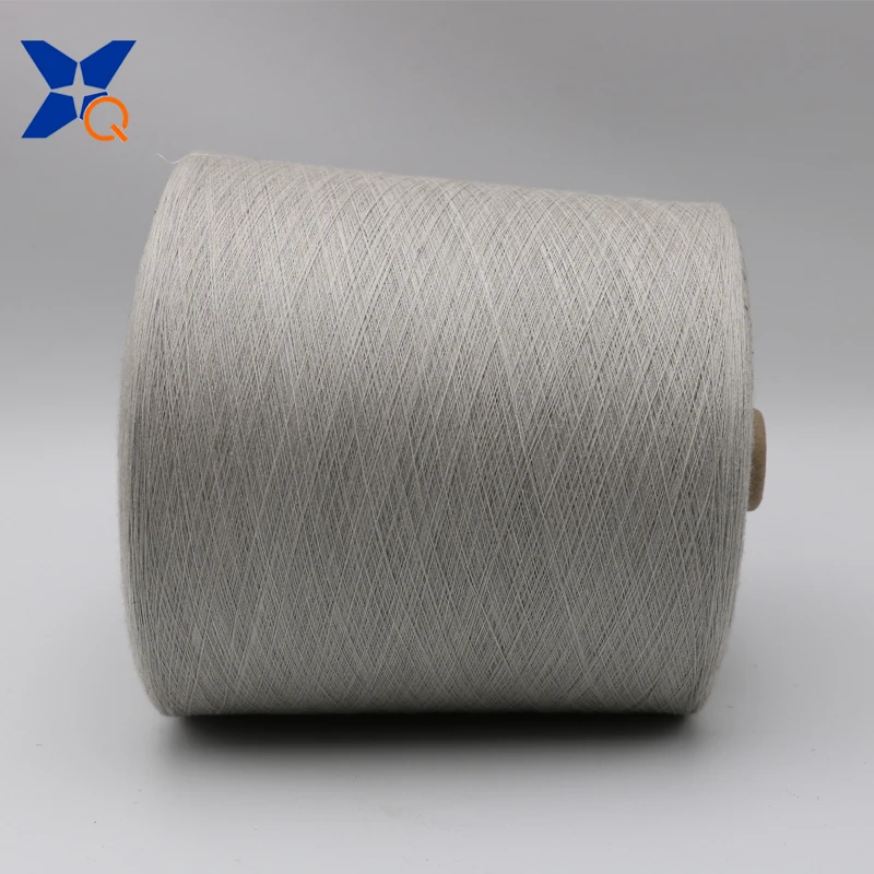 Ne32 double yarn 20% stainless steel fiber blend  80% micro polyester fiber conductive fiber  yarn