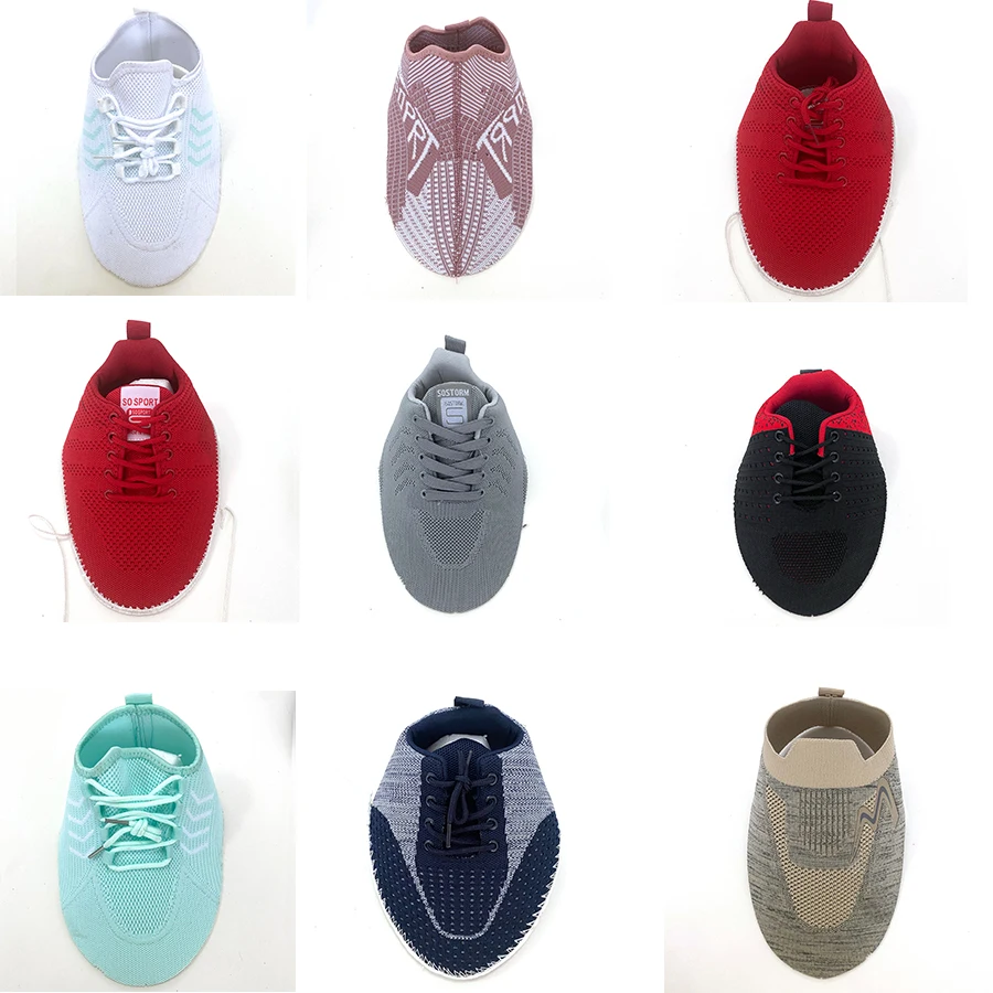High quality sole shoes fly knit finished upper shoes material for upper shoes