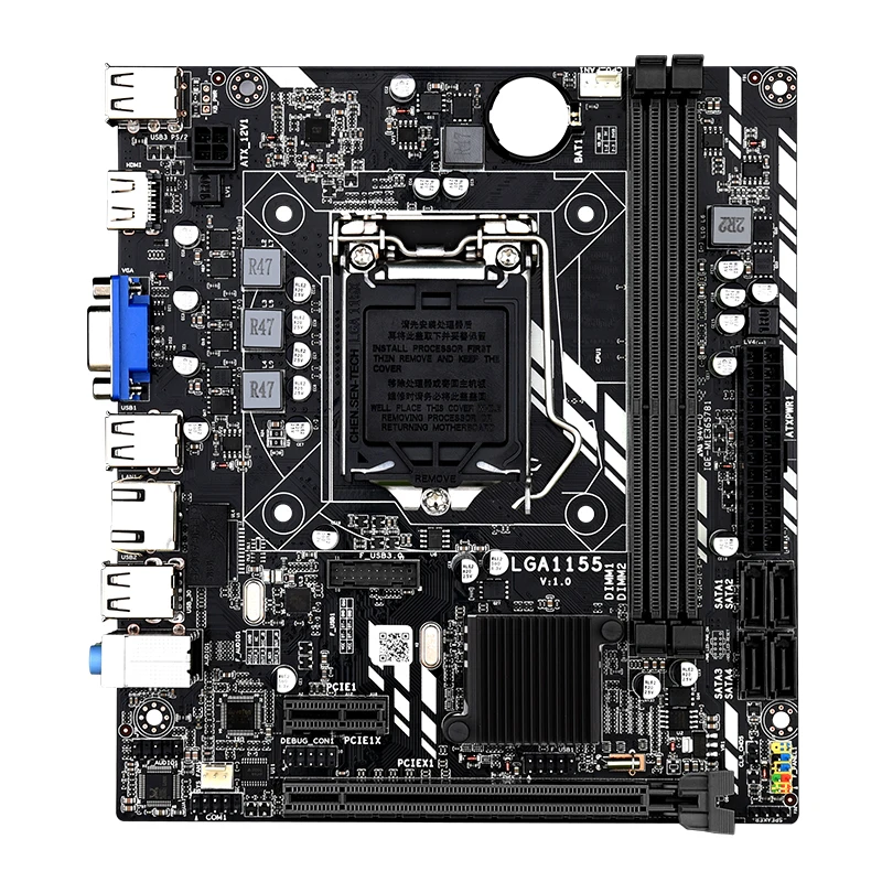 Новый H61M-H DDR3 1155 pin Материнская плата настольного компьютера может быть оснащен i3 i5 i7 3240