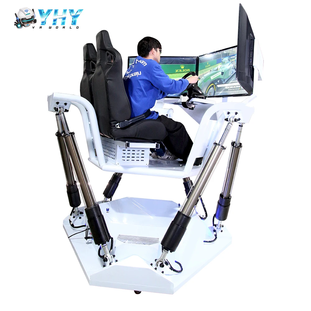 Quality Guarantee 6 DOF Motion VR Gaming 9d Car Cockpit Game Driving Chair Machine Racing Simulator