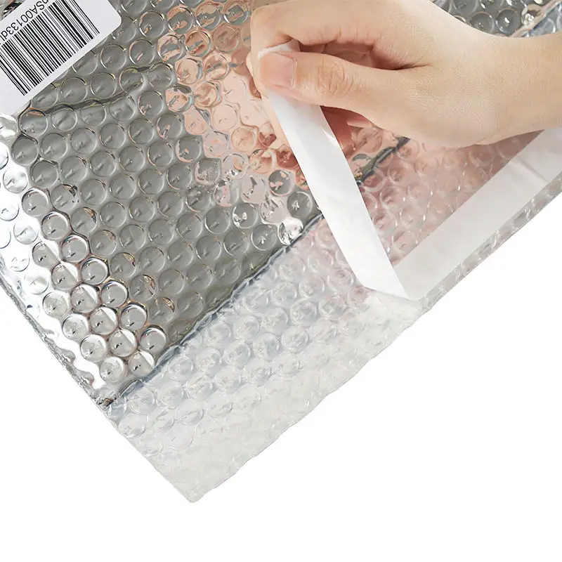 Hot sale Aluminum Foil Metallic Self Sealing Poly Bubble Shipping Mailer Mailing Bags with Logo Custom Printed