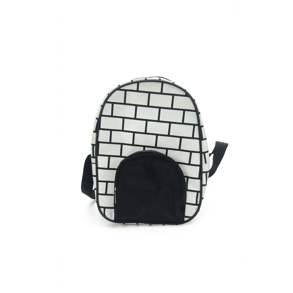 Black and White Plaid Striped sling messenger mini shoulder bag, cute shoulder mini crossbody bag for girls