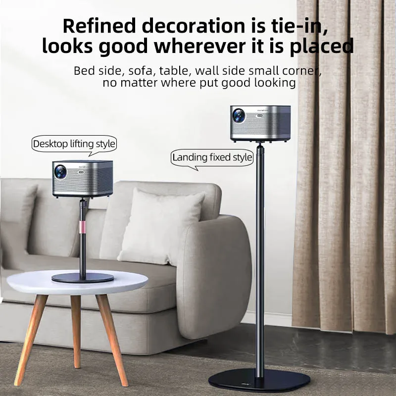Upgrade Adjustable Projector Floor Stand Portable Desktop Bracket & Landing fixed style Projector Stand For company Home School