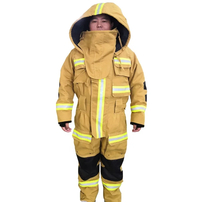 ISO approved Multi-functional Firefighter coverall suit one-piece firefighting suit