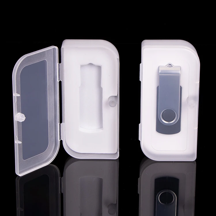 SUNSHING Clear Magnetic Plastic USB Box Flash Drive Storage Case USB Key Packaging Credit Card Case USB-Stick Holder