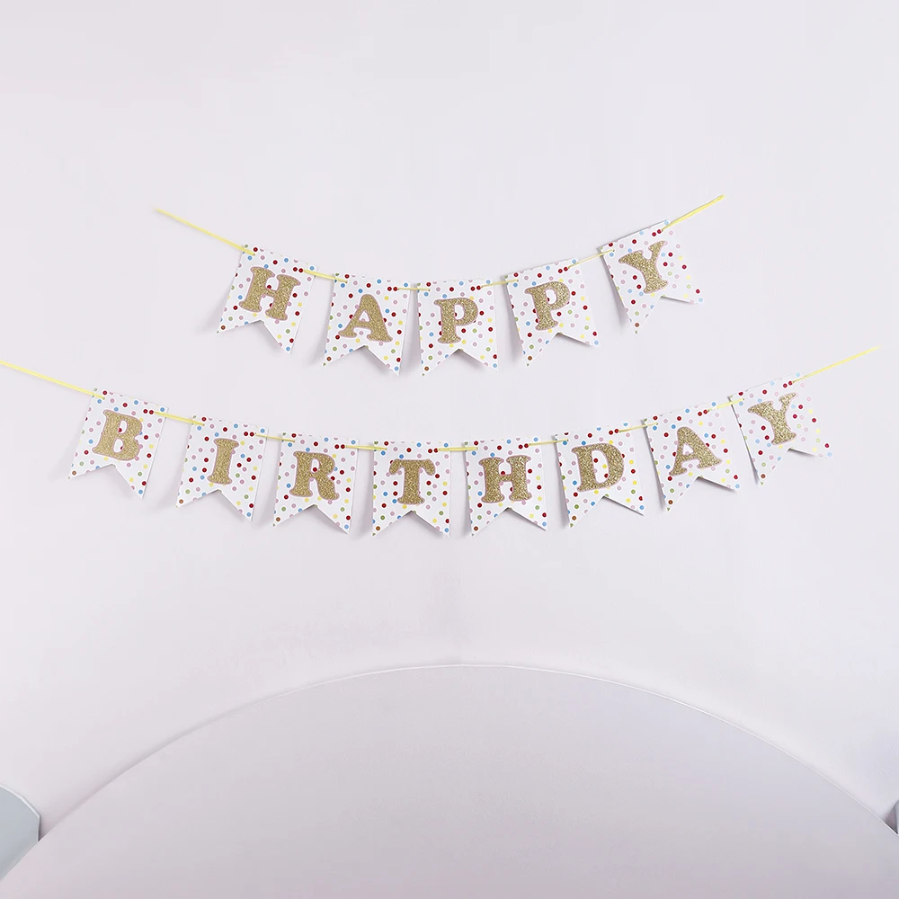 Wholesale happy birthday party decoration set girl or boy little angel word happy birthday banner