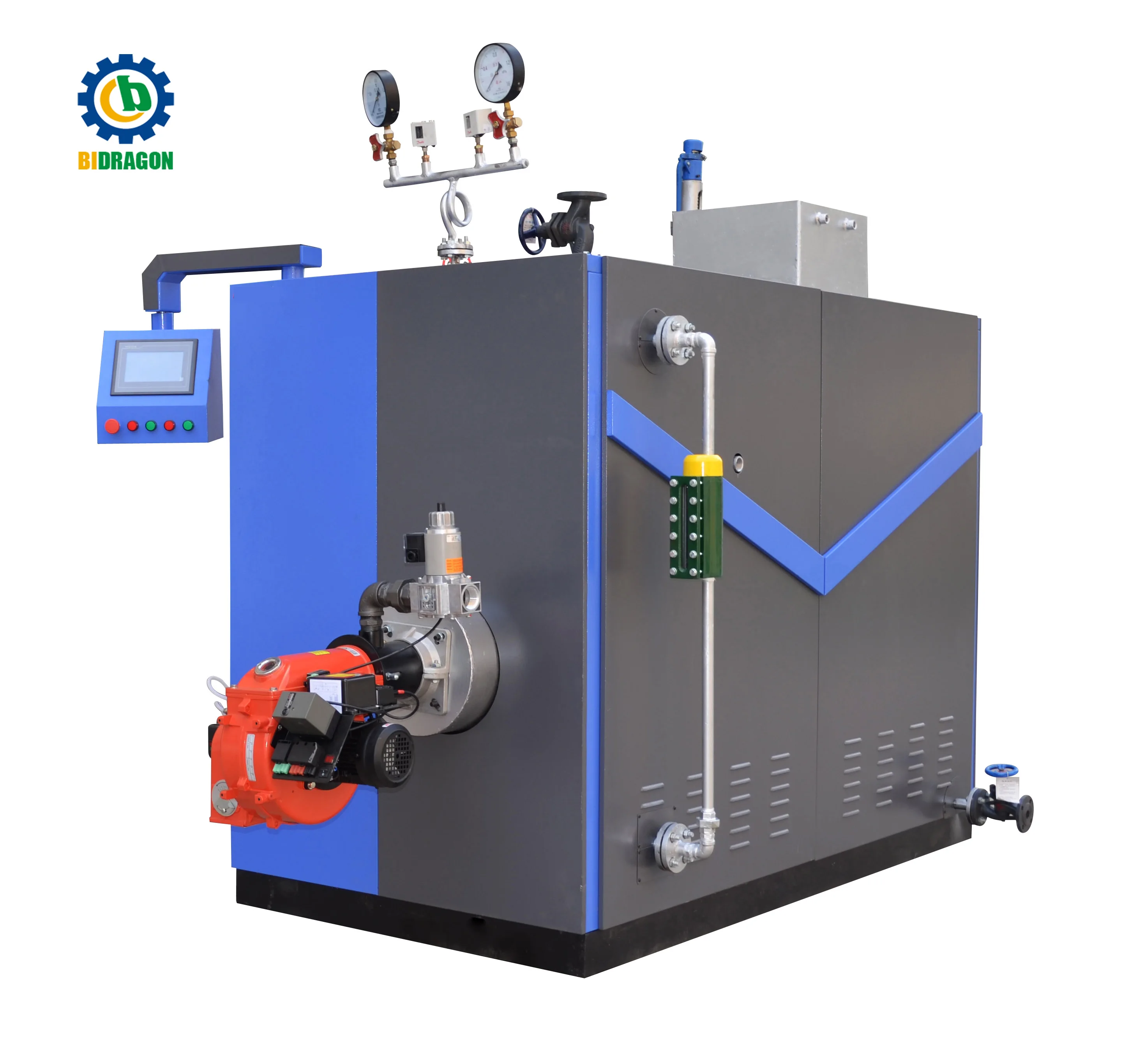 Diesel Natural Gas LPG Burner 50kg/h 100kg/h 200kg/h 7bar 4bar Oil Gas Fired Steam Generator Boiler