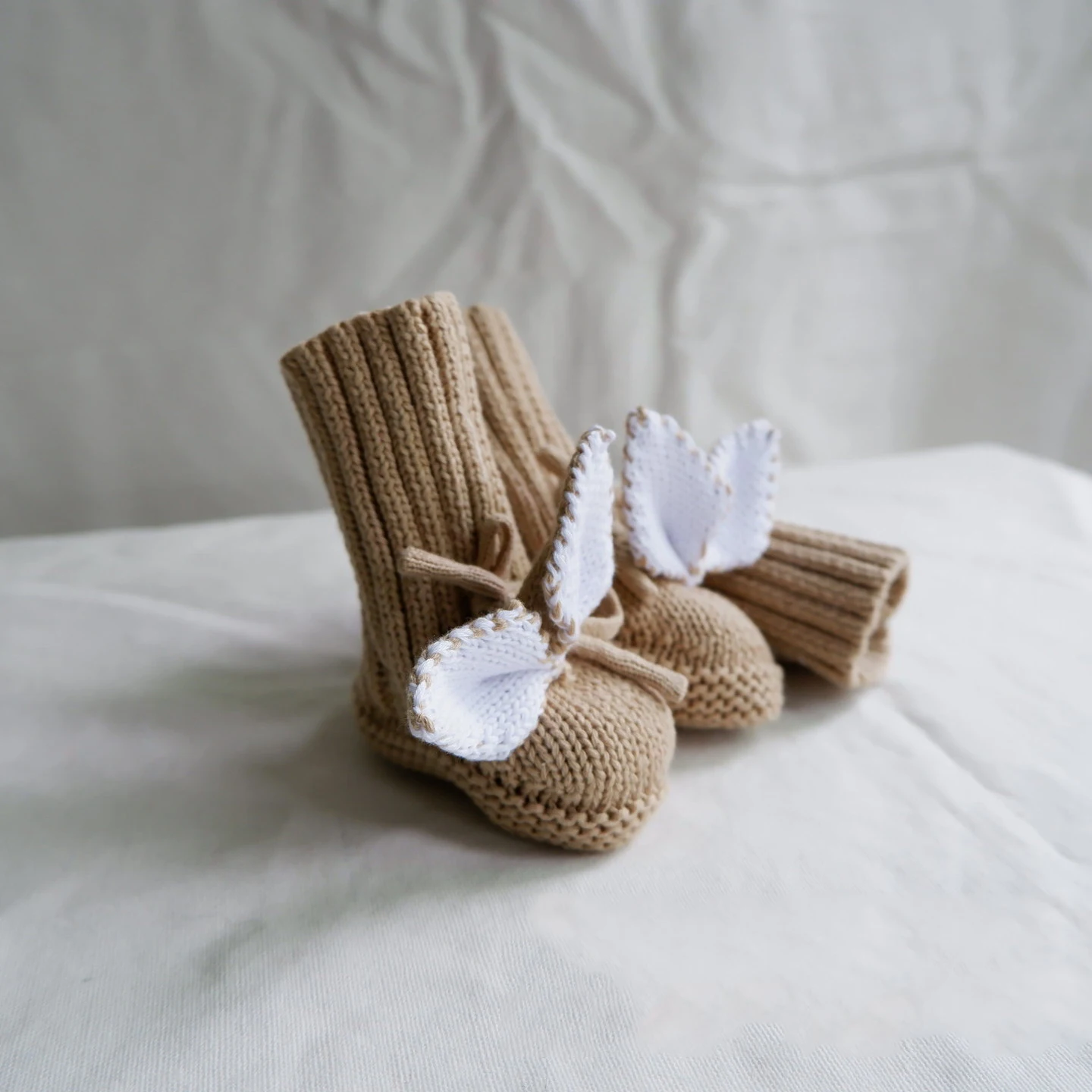 Handmade Crochet Knit Baby Booties Organic Cotton Bamboo Wool Fabrics Winter New Born Baby Floor Socks Dot Merino Wool 200TC