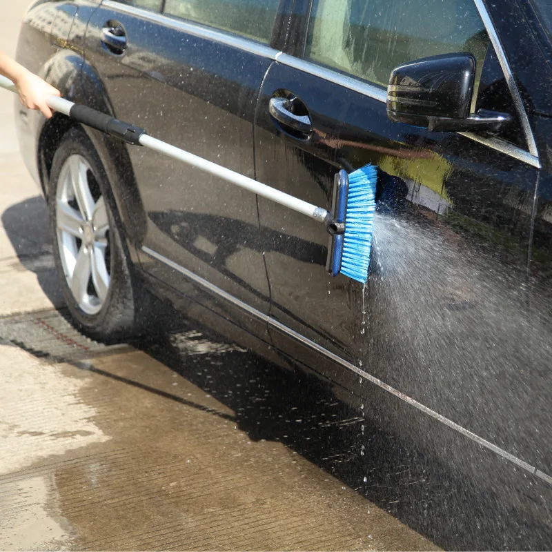 Microfiber electric truck soft bristle soap dispensing foam automatic cleaning car wash brush with long handle