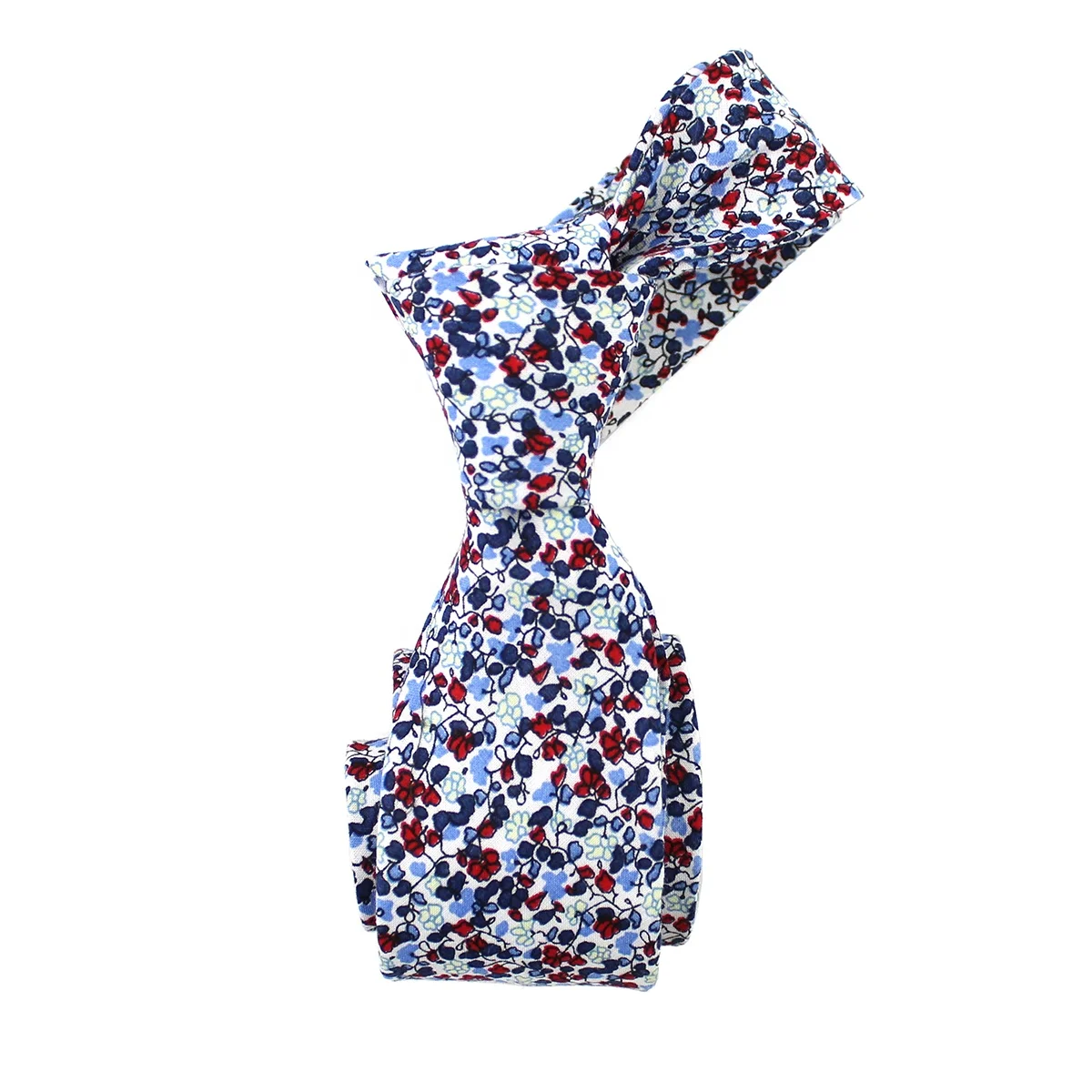 Галстук мужской узкий из органического хлопка аксессуар для свадебного костюма с органическим принтом ручной работы яркий