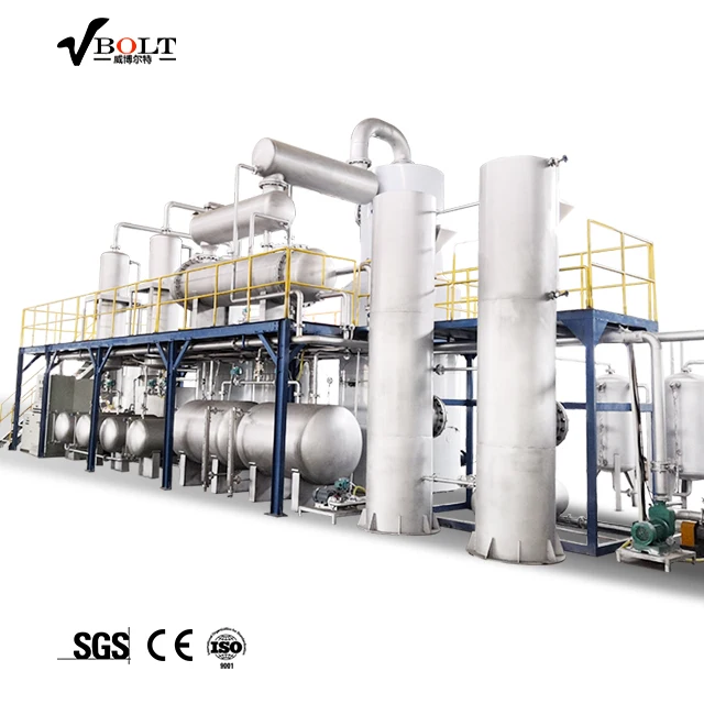 Vbolt car used engine oil to diesel  recycling machine automatic  distillation plant manufacturer
