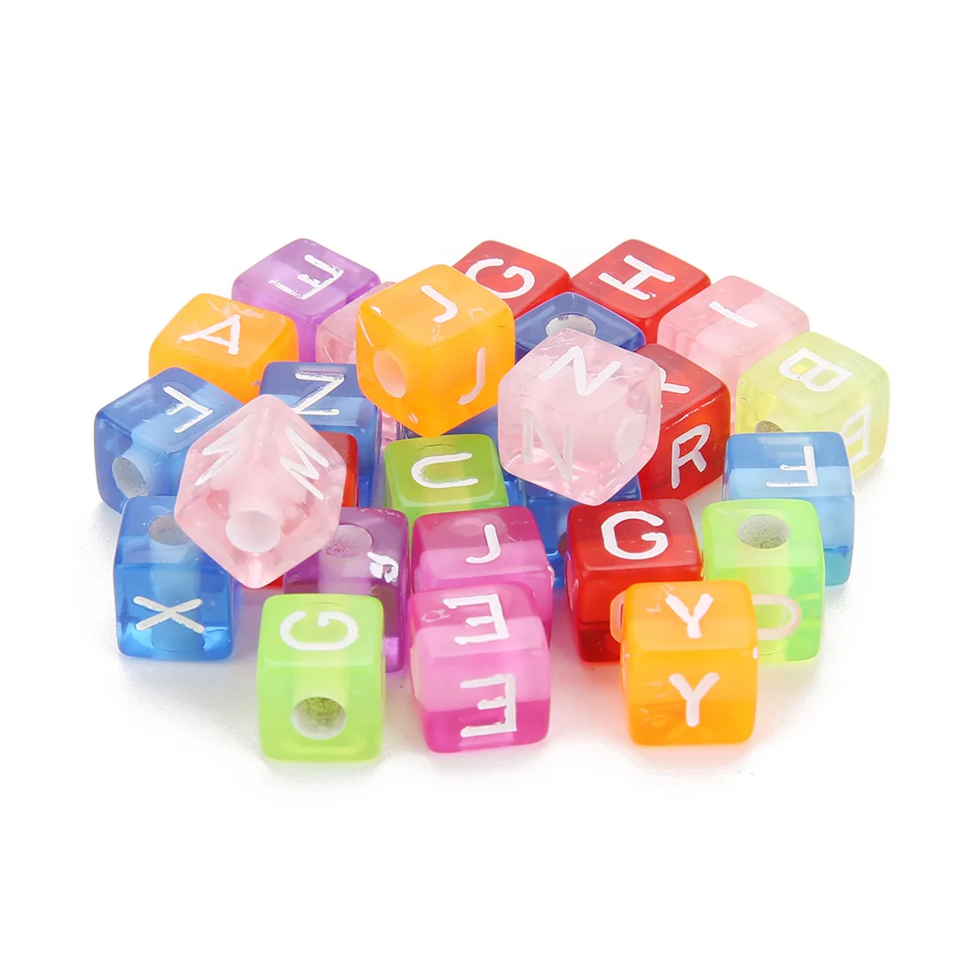 100 Pcs/bag  Round Letter Beads Acrylic Alphabet Number Beads Acrylic Diy for Jewelry Making DIY Necklace Bracelet
