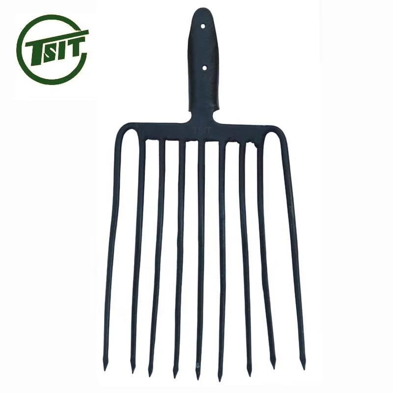 
9 T one piece steel garden pitch fork head 