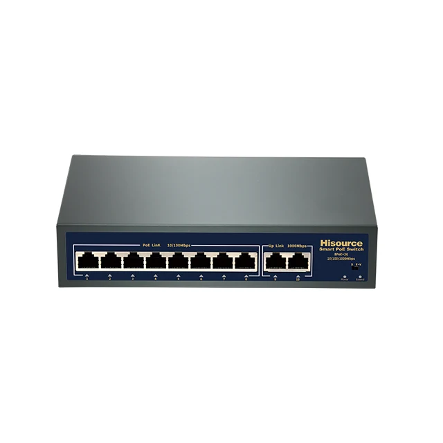 Hisource Active 8 port PoE Switch  Network PoE Switch for hikvision IP Camera