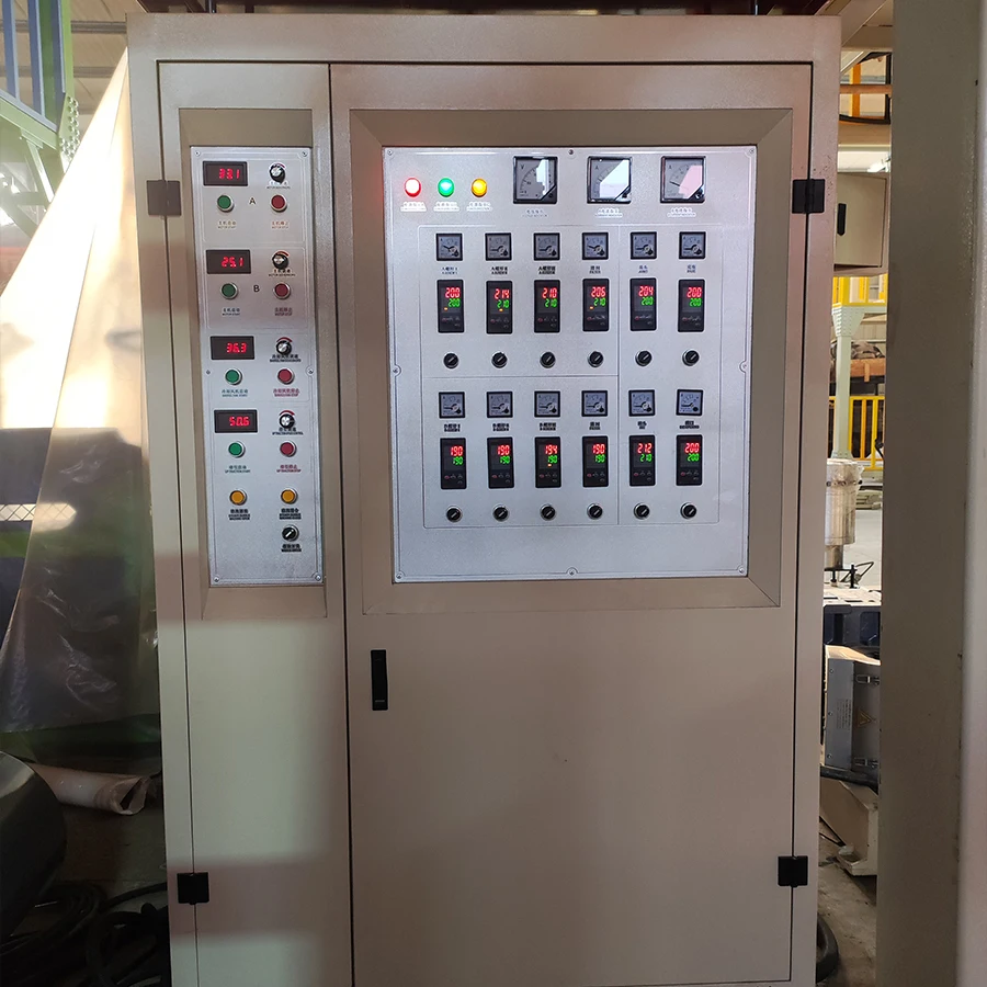 Full Automatic PE Film Blowing Machine with Rotary Die Head and Double Winder