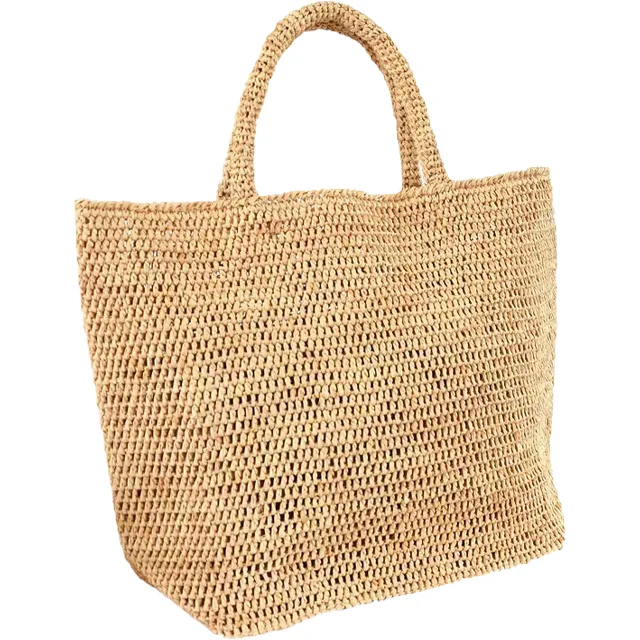 Wholesale Designer Raffia Grass Handmade Macrame Bag Raffia Grass Crochet Bag summer beach bags for Women