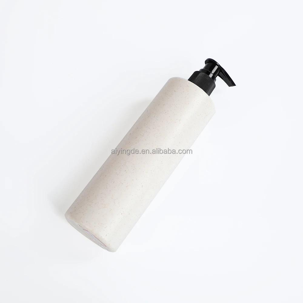 New Design 300ml Biodegradable Wheat Straw Packing Plastic Shampoo Bottle For Cosmetic Container With Trigger  Spray Mist