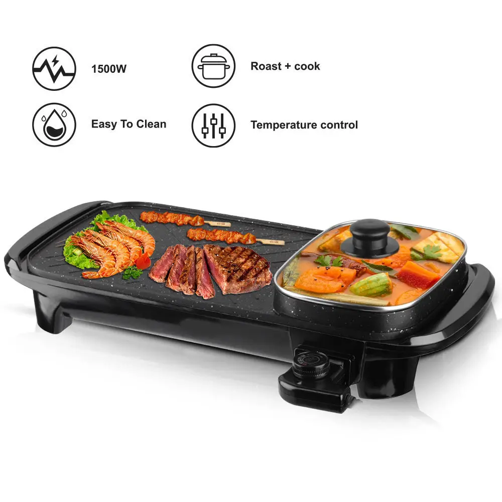 Hot latest models can be customized commercial household barbecue bbq grill pan electric grill pan steak frying fish roaster
