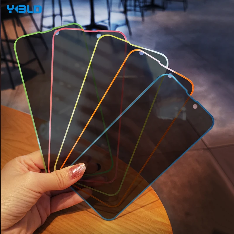 Anti Spy Luminous Film For iPhone 13 12 X Xsmax XR 8 7 6S Plus Screen Protector For iPhone 11 Pro Privacy Glowing Tempered Glass