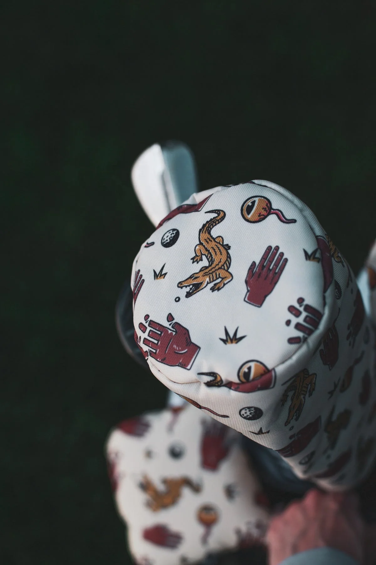 Custom white 600D polyester digital printing driver wood 13 5 transfusion barrel golf headcover