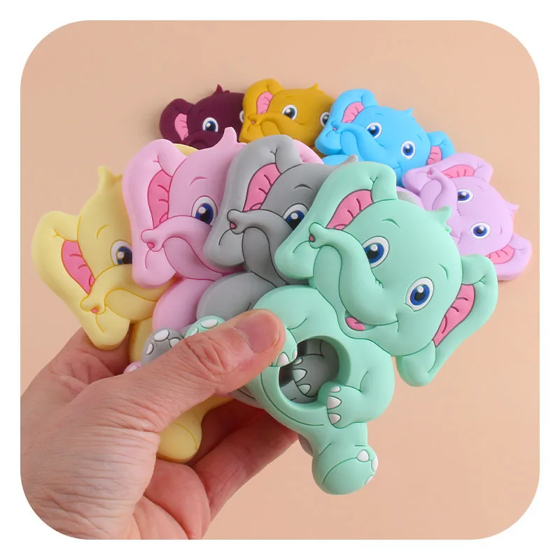 
Best Newborn Teethers for toddlers Animal Elephant Carton Silicone Teether 