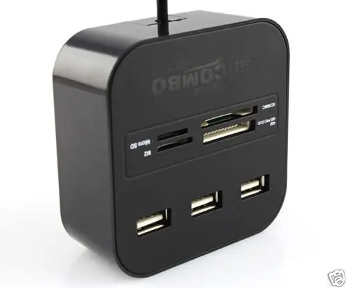 Smart usb hub Good quality usb hub 2.0 3 Ports + TF SD Card Reader Slot High Speed usb hub