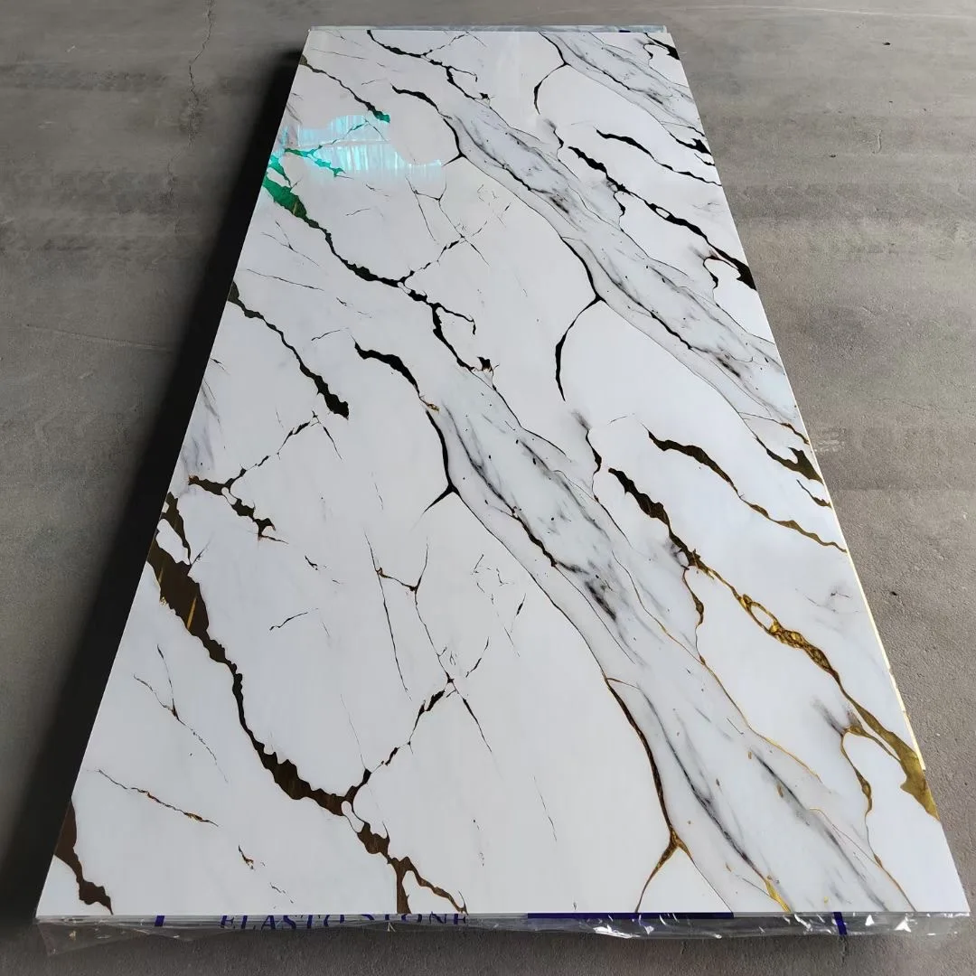 3D Alternative UV Marble Sheet Printing Wall PVC Stone Plastic Crystal Board TV Background Wall