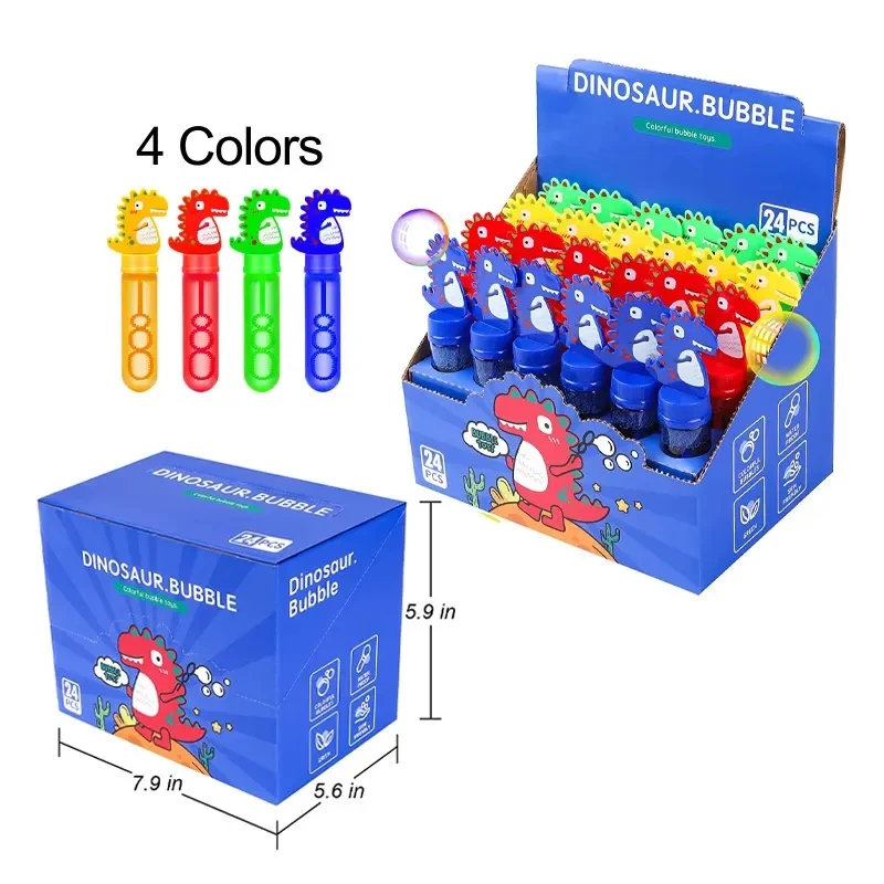 Kids Summer Outdoor Bubbles for kids Beach Small Dinosaur Blowing Soap Bubble Stick Toys