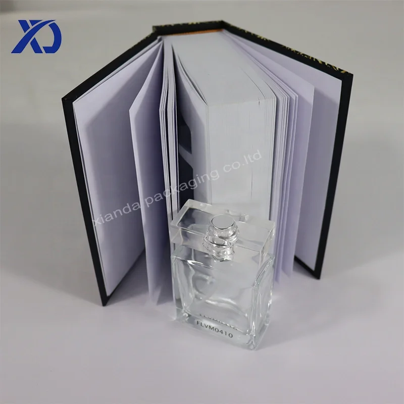 Creative Book Perfume Empty Bottle Box Single Bottle Perfume Gift Box Custom Luxury Spray Fragrance Flip Packaging Perfume Box