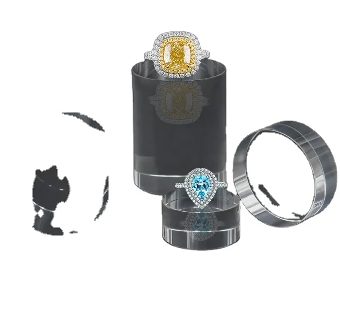 Hold Jewelry Acrylic Solid Block Display Stand Holder Rack