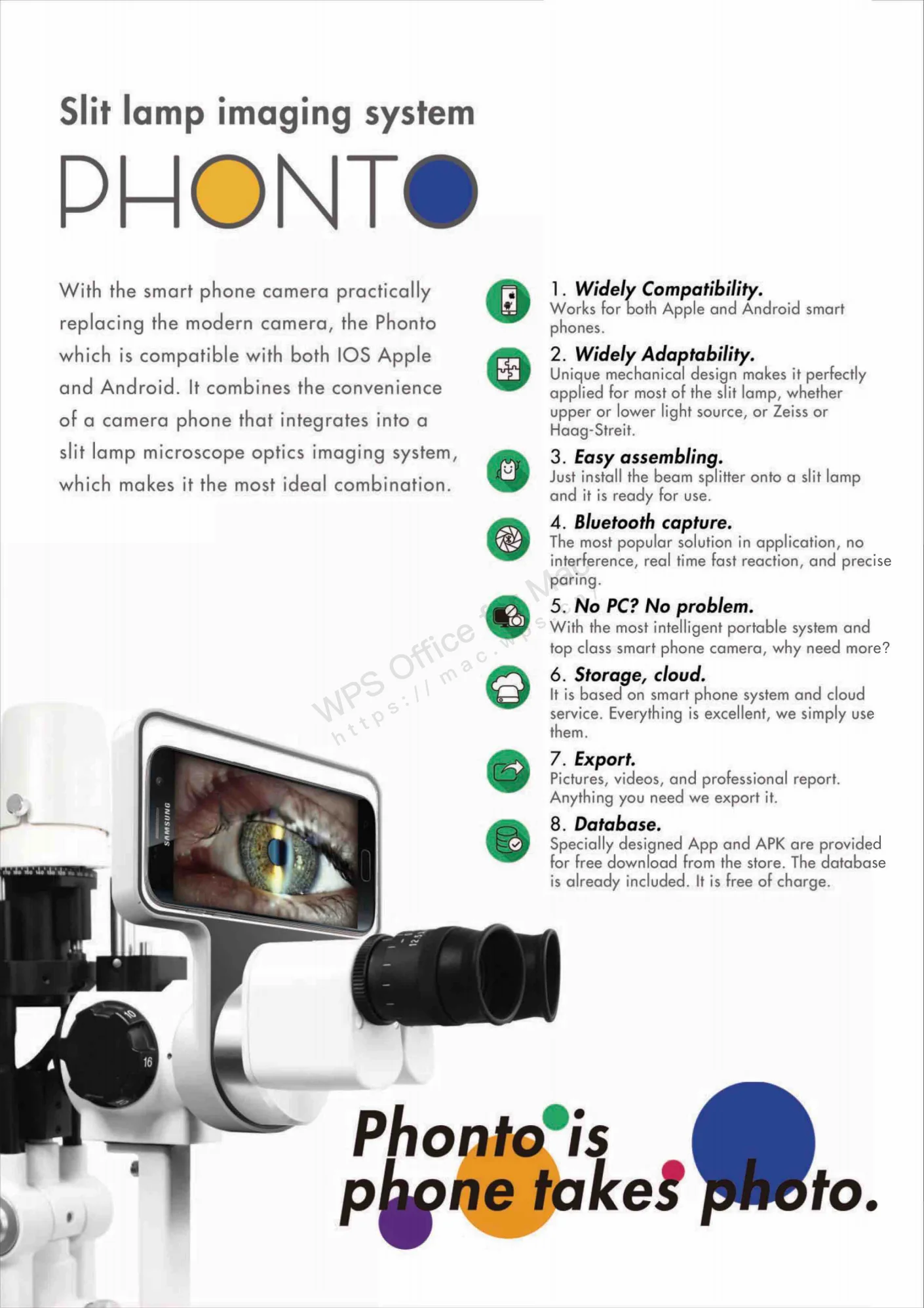 ophthalmology eye equipment all phone slit lamp ophthalmic testing equipment