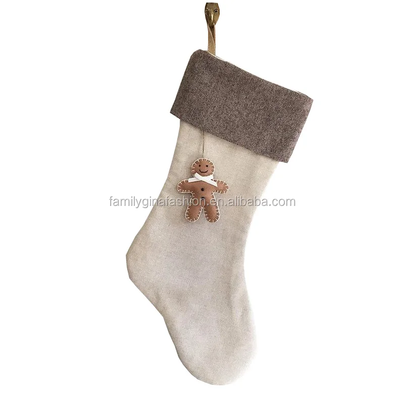Wholesale Monogrammed Christmas Decoration Natural Christmas Pet Stockings