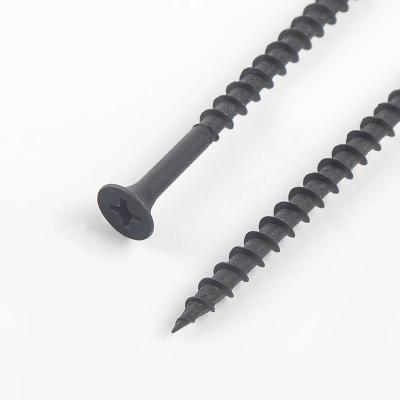 China Taiwan Manufacturer Drywall-screw 3 5x25 Pointed High Quality Black Phosphate Coarse Thread Drywall Screw