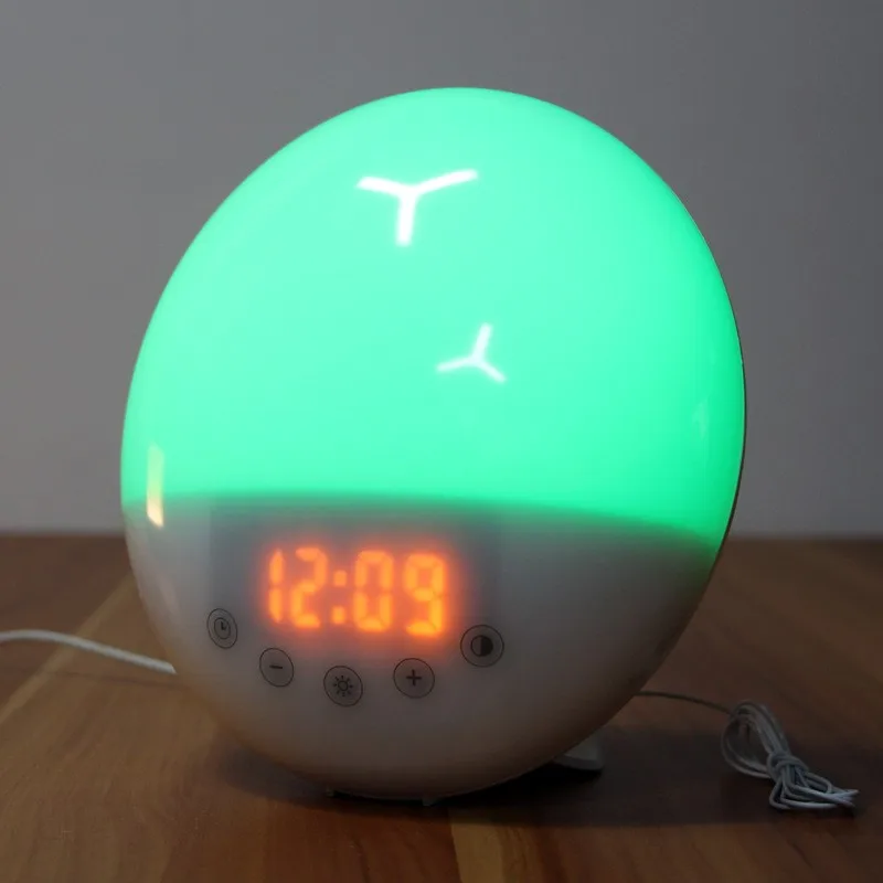 Sunrise Alarm Clock Wake Up Light Kids Hatch Clock Digital  Clocks with Snooze 7 Color Night Light