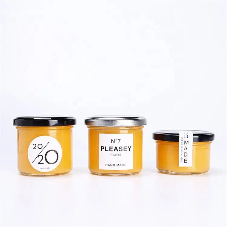 High Quality Empty 100ml 200ml Clear Glass Jars And Containers For Canning Marmalade Jam Jar