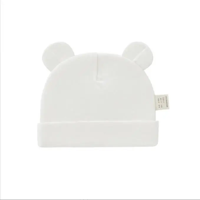 Sleep Stripe Caps Headwear Boys Girls Cute Cotton Soft Beanies Toddle Double Ear Skull Caps Infants Fetal Cap Newborn Hats