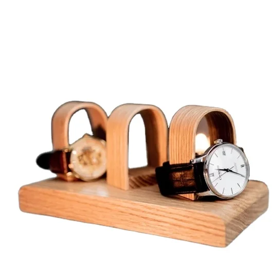 Luxury watch stand display rack can hold 3 watches - Personalized anniversary gift for father