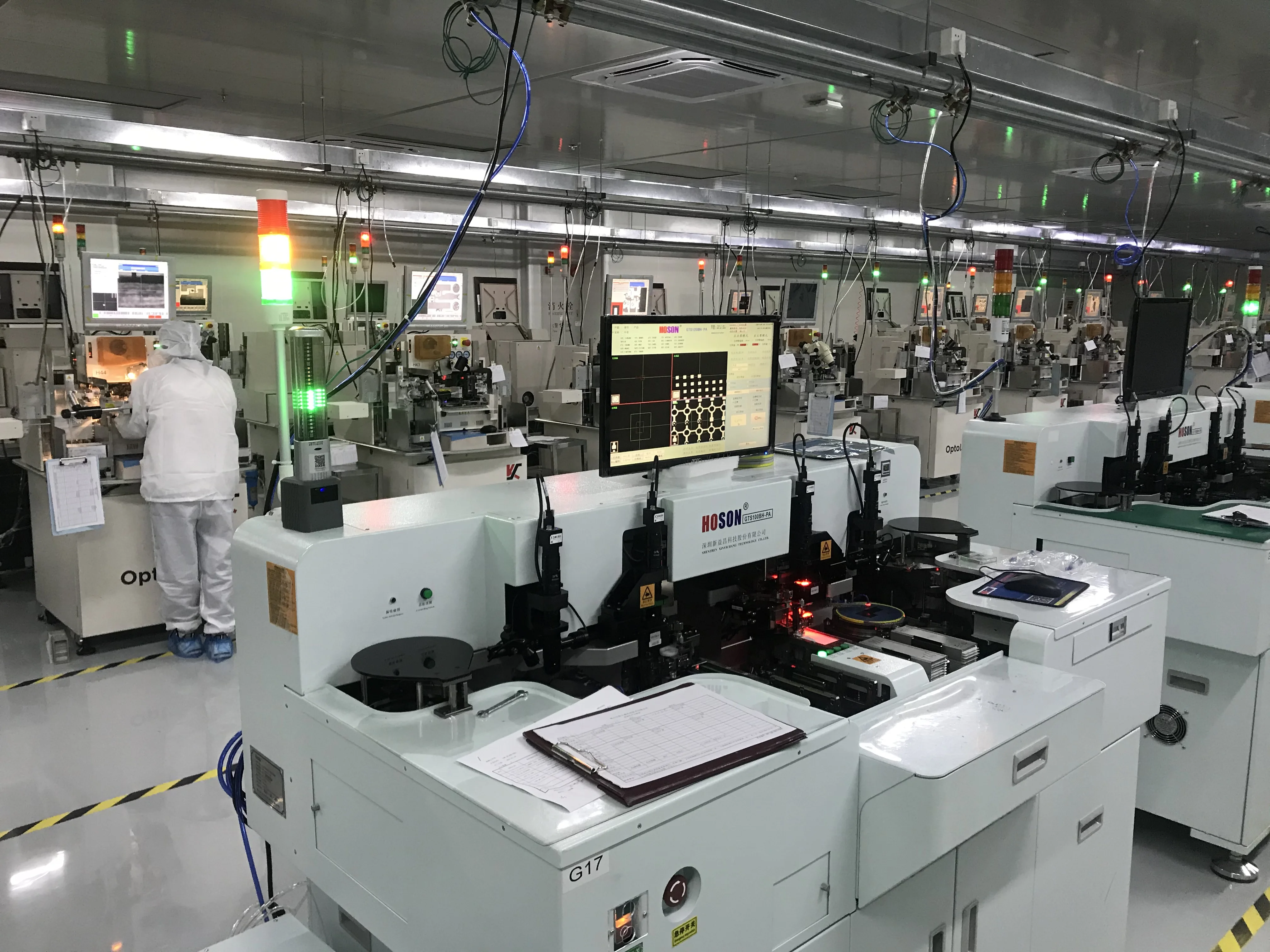 ONLION ONN-L1 Intelligent WiFi Tri-Color LED Signal Tower Light Green & Yellow Warning Light for MES & CNC Machine