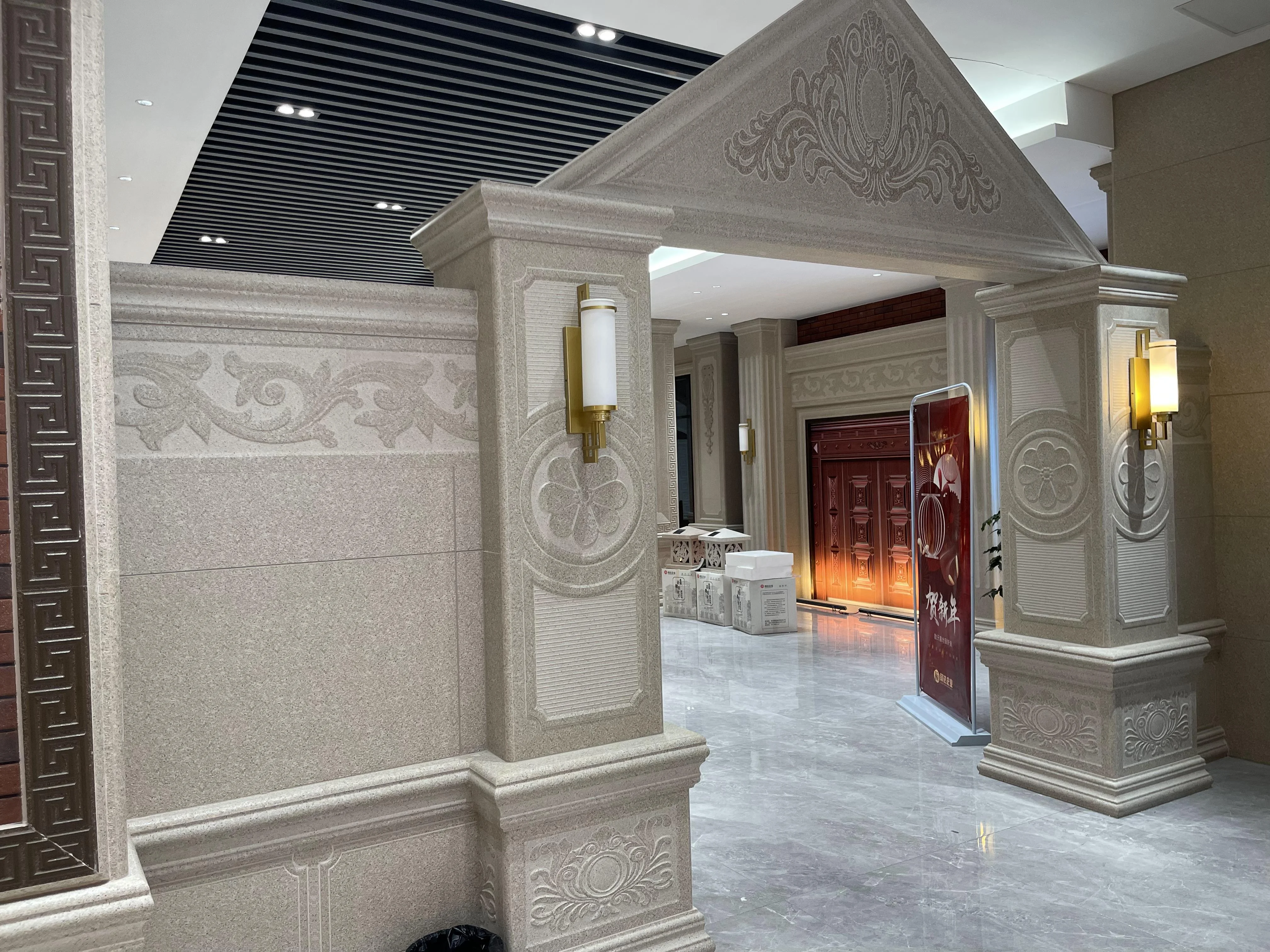Outdoor Building Material Decorative White Marble Roman Pillar Stone Dreek Column
