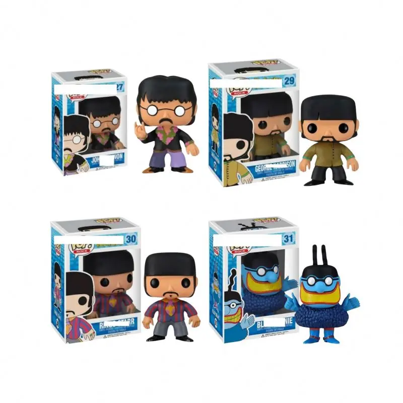 10 см Funkos Pop Британская Поп-группа Beatle ПВХ подарок фигурки Детские игрушки Модель качающаяся голова