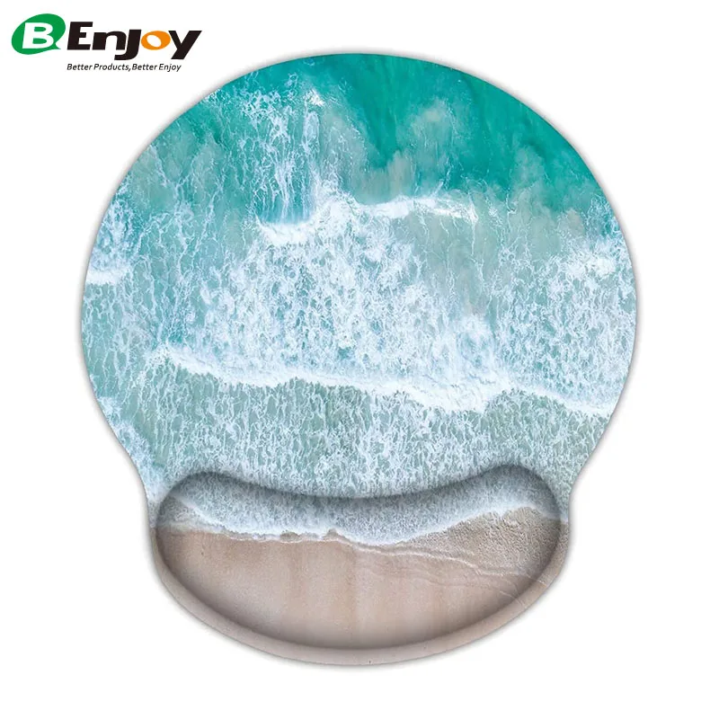 Amazon Hot Sale Wholesale Custom Design  Classic Fadeless Memory Foam Filled Wrist Rest Ergonomic Mouse Pad