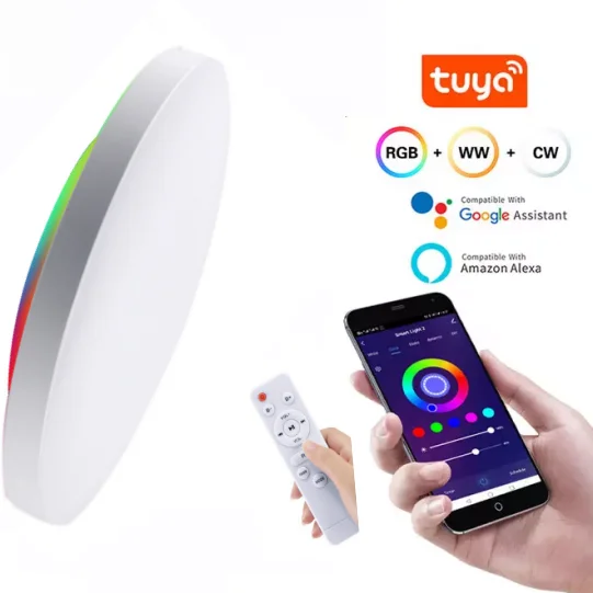 Новый CE ERP Многофункциональный Wifi голосовое приложение Alexa дистанционное управление Музыка умный светодиодный потолочный светильник для спальни