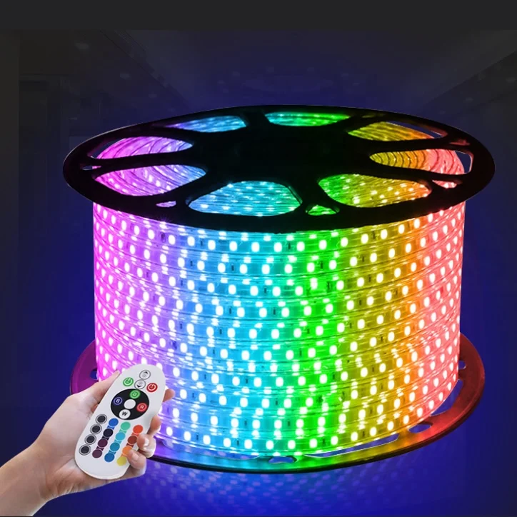 110 Volt Smd 5050 Waterproof 100m One Roll RGB Led Strip
