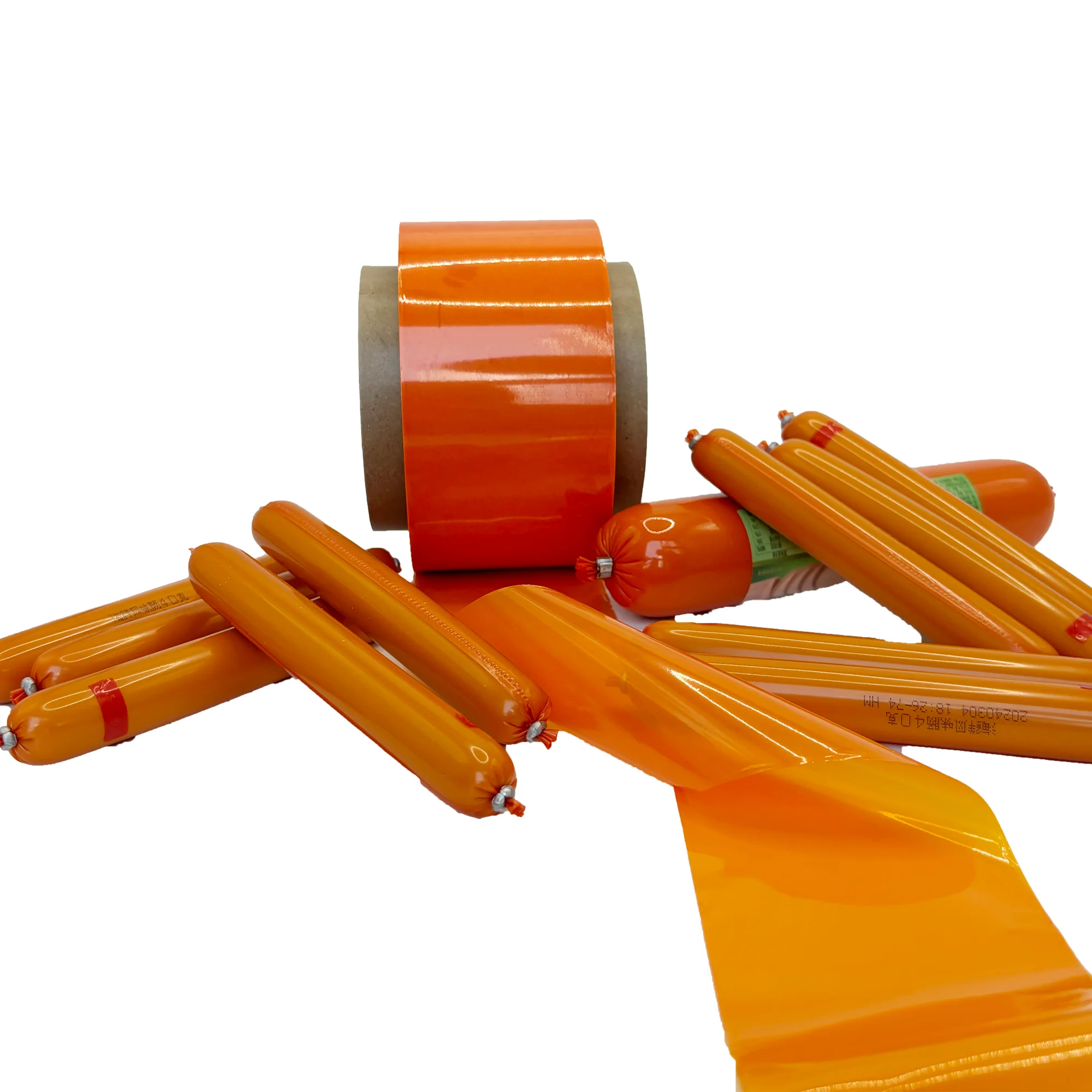 Wholesale Price PVDC Printed Plastic Sausage Casing can be cooked easy peeling