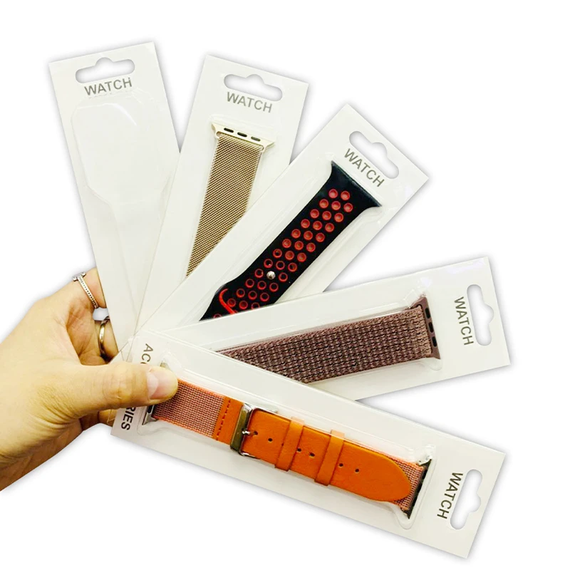 BOORUI silicone milanese nylon watch band package for apple box packaging
