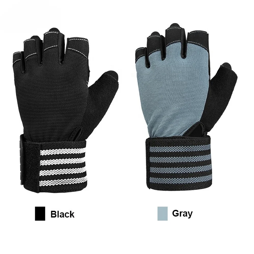Weightlifting Men/Women Half Finger Gloves Gym Workout Training Bodybuilding Gloves Dumbbell Fitness Half Finger Gloves