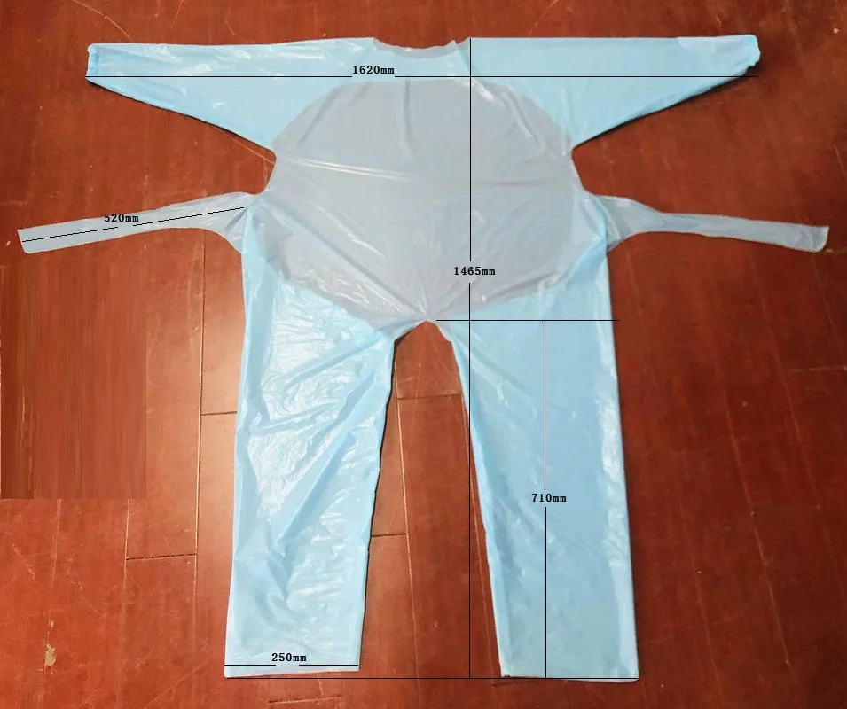 2022 Newly Designed Japanese And Korean Disposable CPE Robe Isolation Gown Surgical Clothes And CPE Gown