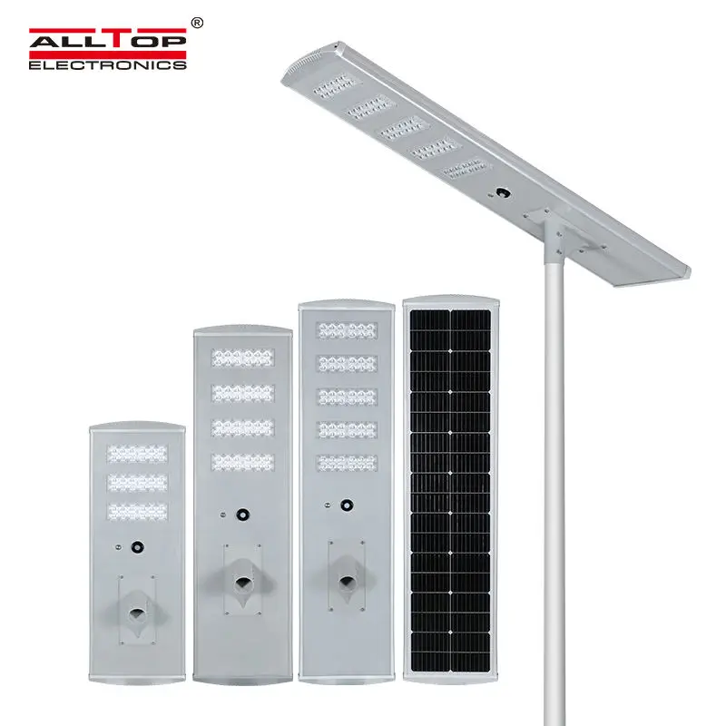 ALLTOP Motion Sensor Ip65 Aluminum 60w 90w 120w 150w Integrated All In One Outdoor Waterproof Led Solar Street Light